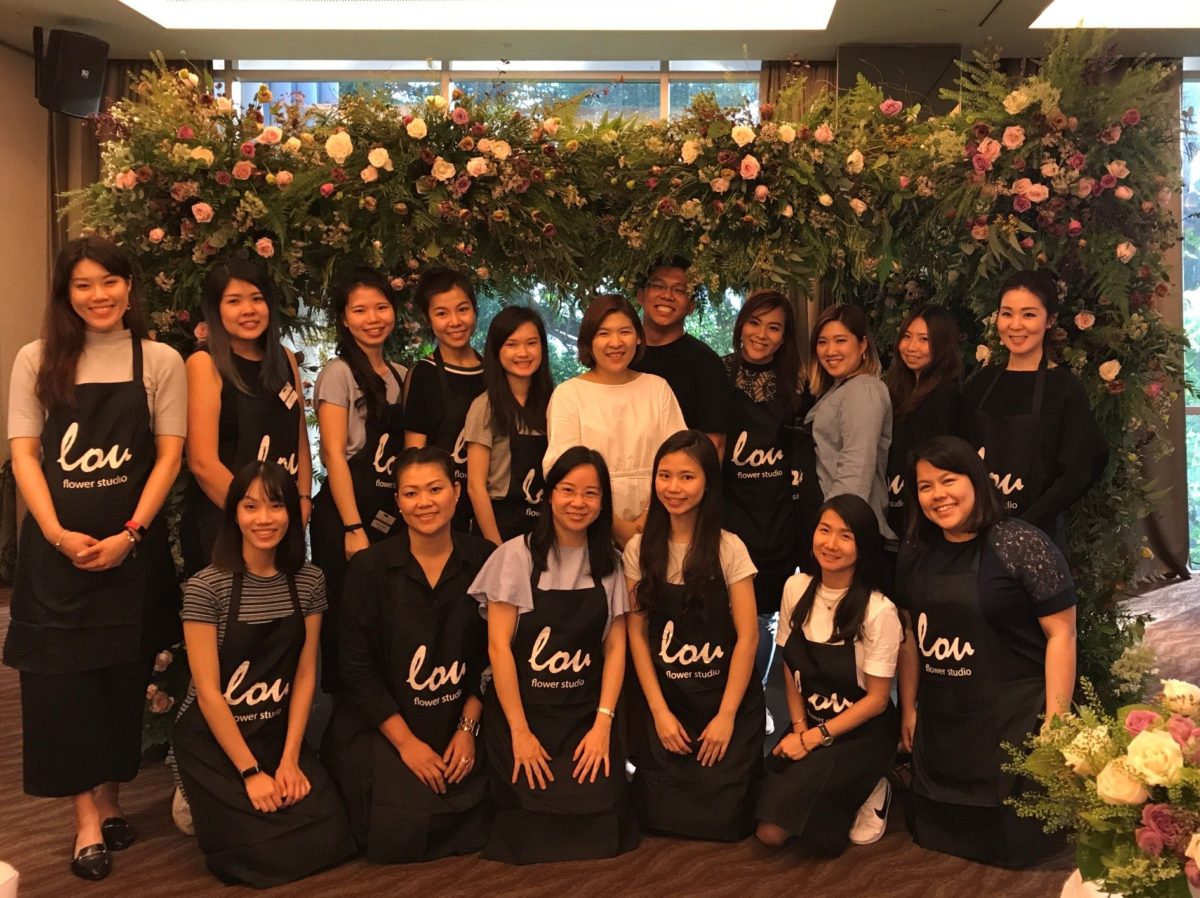 icube events_korean floral masterclass workshop participants group photo
